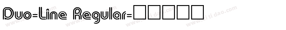 Duo-Line Regular字体转换